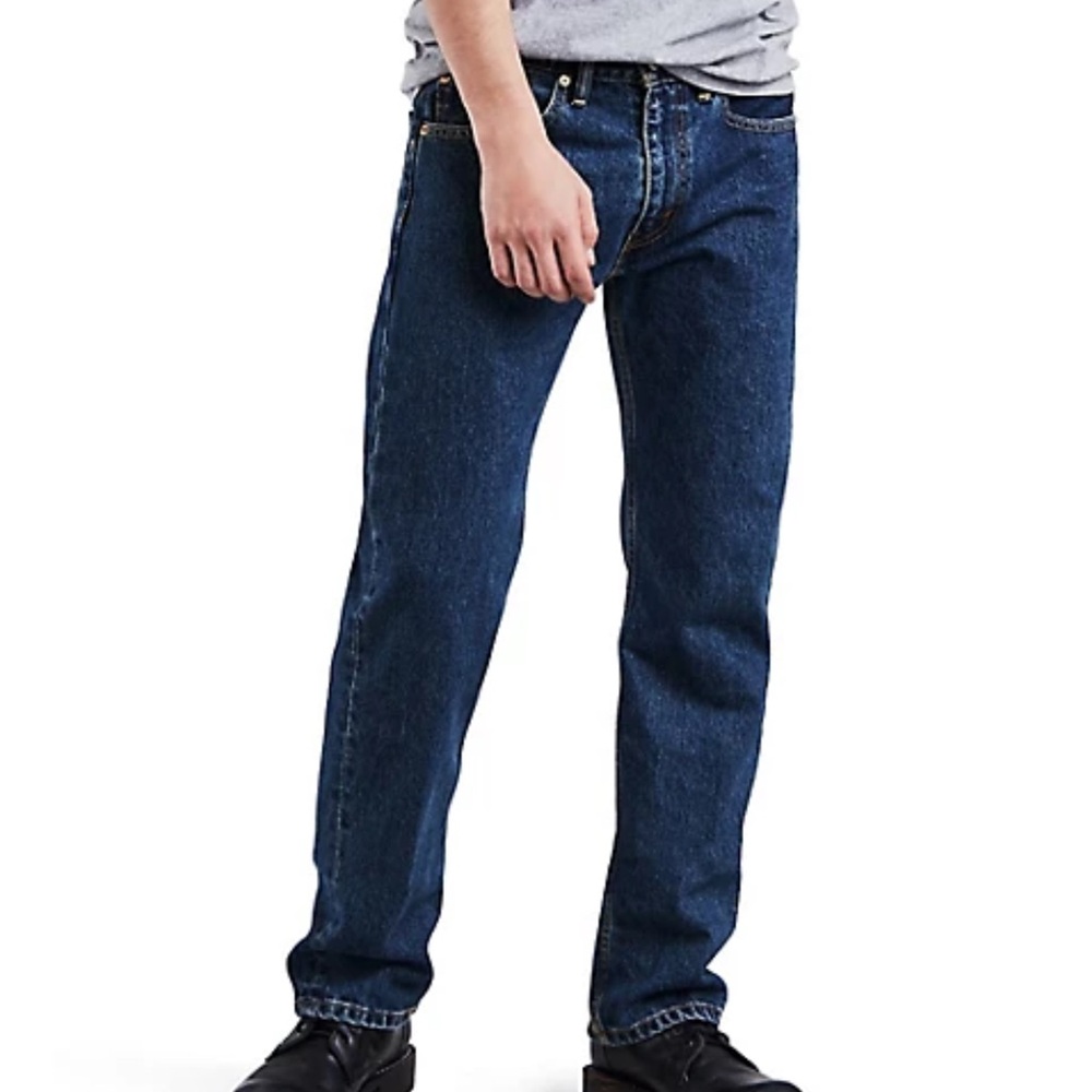 Levi's 505 Blue Straight Jeans Classic Fit